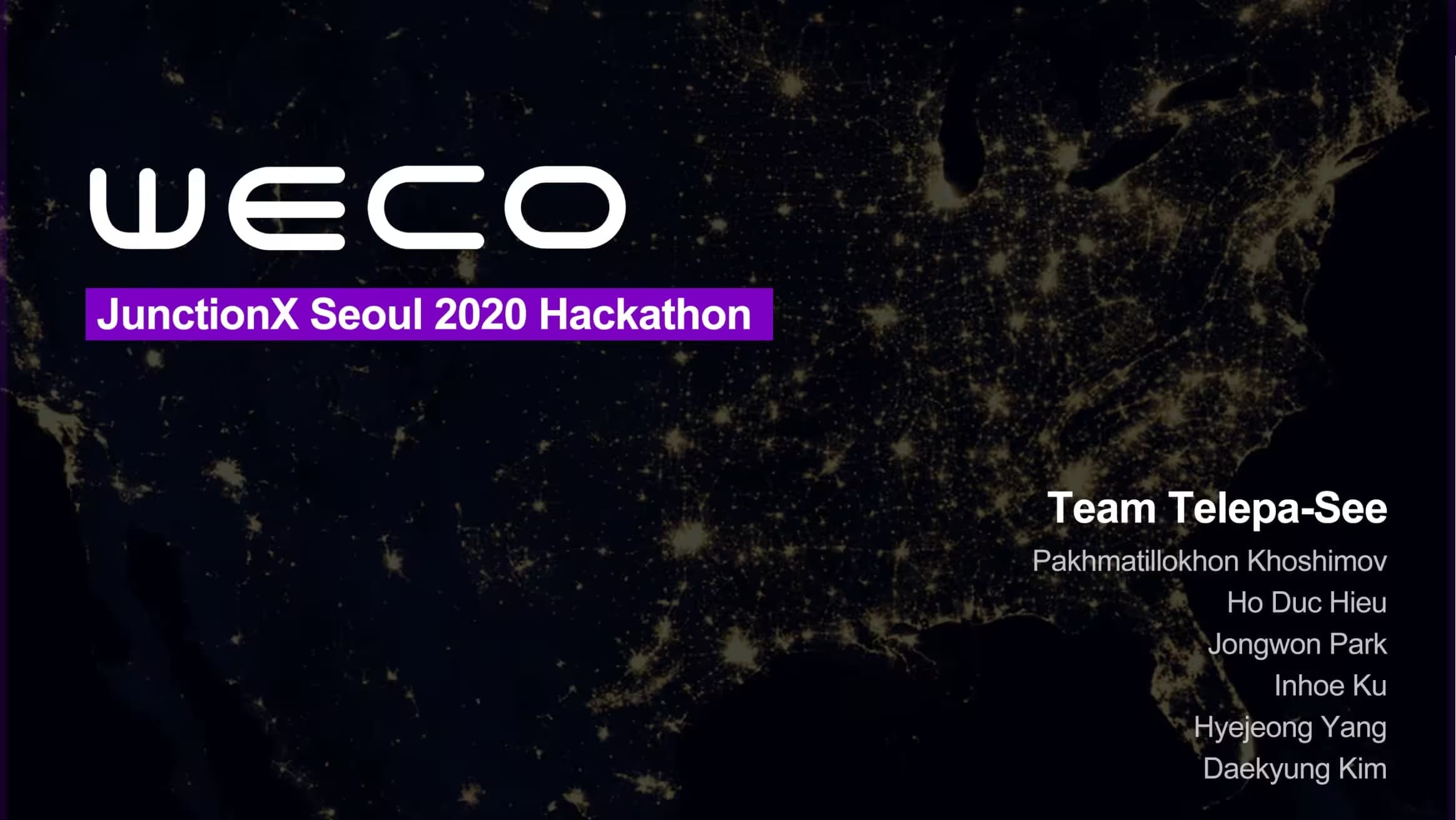 WeCo - JunctionX Seoul Hackathon 2020